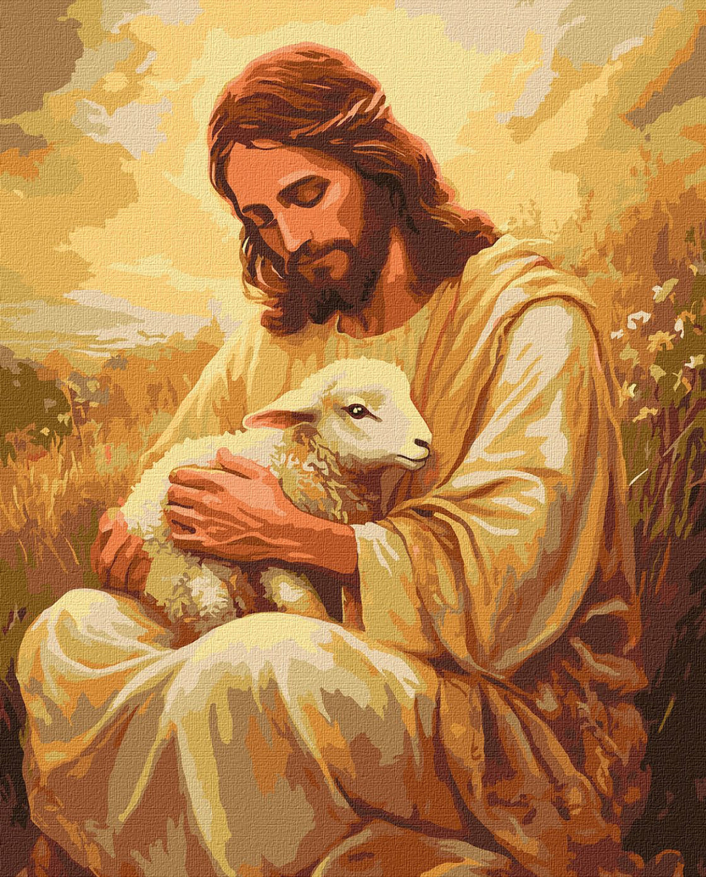 Jesus mit Schäfchen